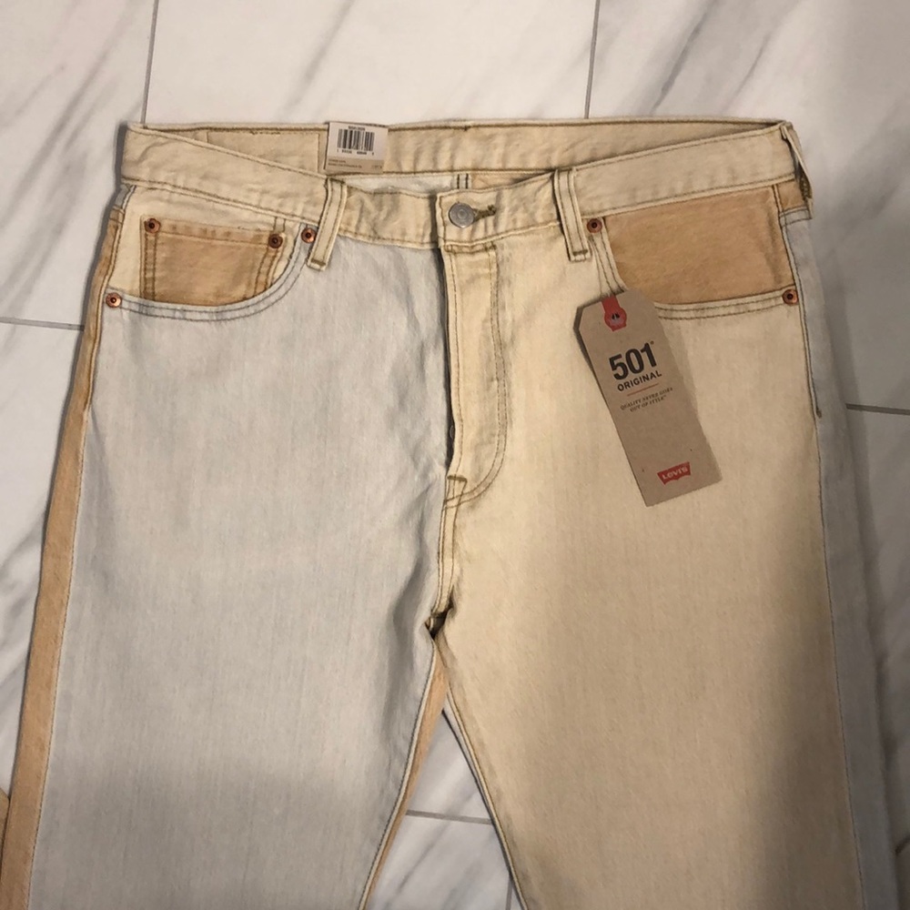 NWT Men’s Levi’s Tri-Colored Straight Jeans - Picture 2 of 7